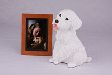 White Miniature Poodle Resin Figurine Large Pet Urn - Funeral.com, Inc.