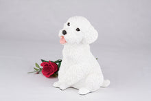 White Miniature Poodle Resin Figurine Large Pet Urn - Funeral.com, Inc.