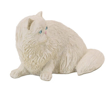 White Persian Cat, Sitting Figurine Pet Cremation Urn - Funeral.com, Inc.