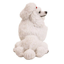 White Poodle, Show Cut Lying Down Figurine Pet Cremation Urn - Funeral.com, Inc.