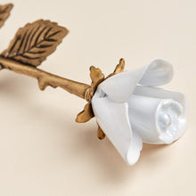 White Rose with Bronze Stem Keepsake Urn - Funeral.com, Inc.