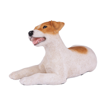 White & Tan Jack Russell Terrier Figurine Large Pet Urn - Funeral.com, Inc.