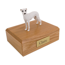 White Whippet, Standing Figurine Pet Cremation Urn - Funeral.com, Inc.