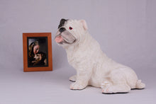 White with Black Mask English Bulldog Figurine Extra Large Pet Urn - Funeral.com, Inc.