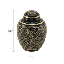 Wide - Body Vase Engraved Brass Ornate Medium Cremation Urn - Funeral.com, Inc.