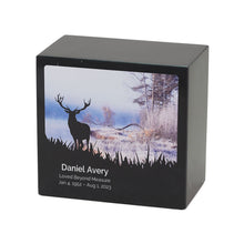 Winter Elk Scenery Black Marble Adult Cremation Urn - Funeral.com, Inc.