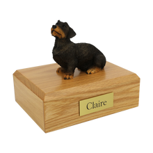 Wirehaired Dachshund, Sitting Figurine Pet Cremation Urn - Funeral.com, Inc.