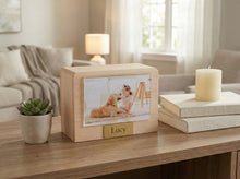 Wooden Pet Cremation Urn with 3.5" x 5" Photo Holder - Funeral.com, Inc.