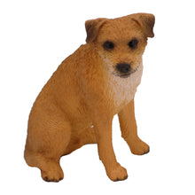 Wooden Pet Urn with Sitting Border Terrier Figurine & 4x6 Inches Photo Holder - Funeral.com, Inc.