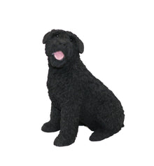 Wooden Pet Urn with Sitting Bouvier Figurine & 4x6 Inches Photo Holder - Funeral.com, Inc.