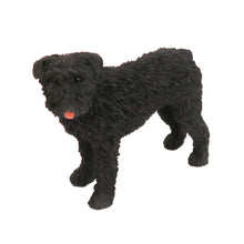 Wooden Pet Urn with Standing Bouvier Figurine & 4x6 Inches Photo Holder - Funeral.com, Inc.