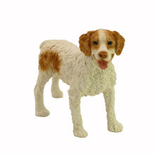 Wooden Pet Urn with Standing Brown Brittany Figurine & 4x6 Inches Photo Holder - Funeral.com, Inc.