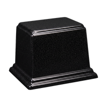 Rectangle Cultured Granite Cremation Urn For Ashes - Black