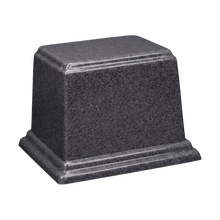 Rectangle Cultured Granite Cremation Urn For Ashes - Charcoal