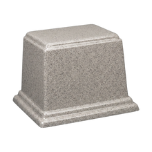 Rectangle Cultured Granite Cremation Urn For Ashes - Misty Grey