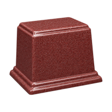 Rectangle Cultured Granite Cremation Urn For Ashes - Rasp-Rose
