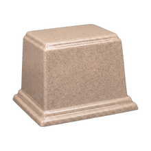 Rectangle Cultured Granite Cremation Urn For Ashes - Sand