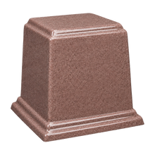 Square Cultured Granite Cremation Urn For Ashes - Basilwood