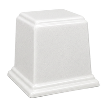 Square Cultured Granite Cremation Urn For Ashes - Frost