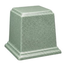 Square Cultured Granite Cremation Urn For Ashes - Irish Mist