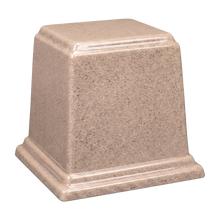 Square Cultured Granite Cremation Urn For Ashes - Sand