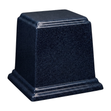 Square Cultured Granite Cremation Urn For Ashes - Sapphire Blue